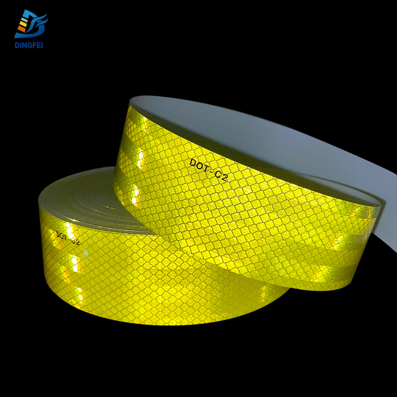 Fluorescent Yellow DOT-C2 Reflective Tape - 